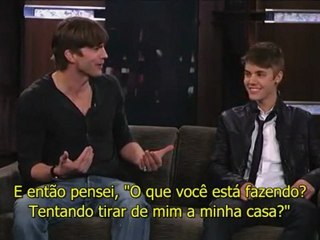 LEGENDADO: Ashton Kutcher and Justin Bieber on Jimmy Kimmel Live PART 1 (27/02/12)