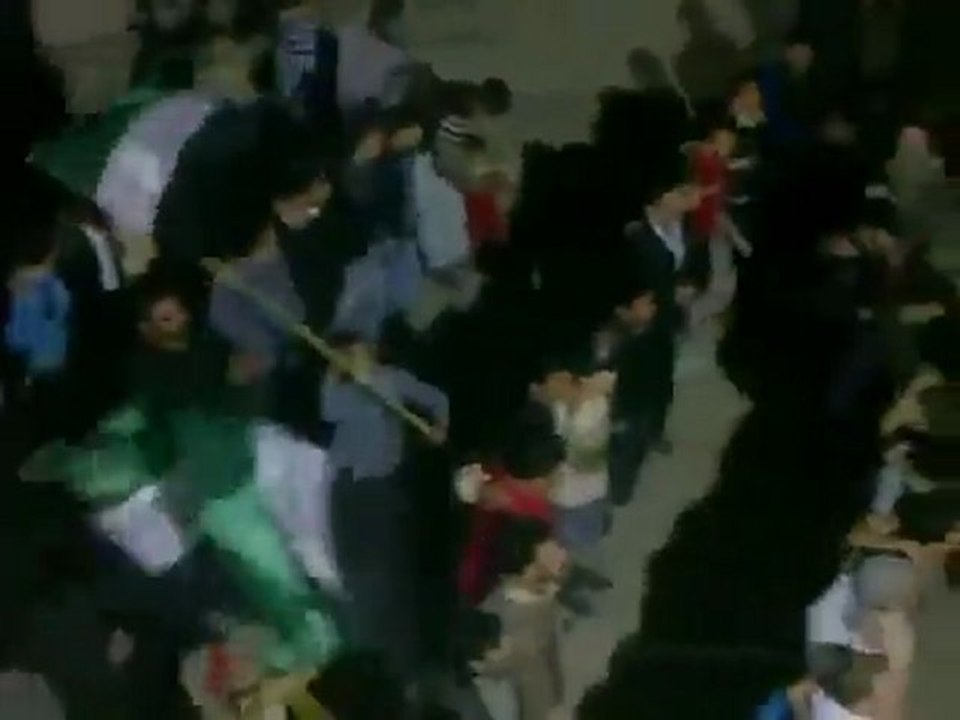 فري برس حماة المحتلة حي طريق حلب مظاهرة مسائية 2012 3 24