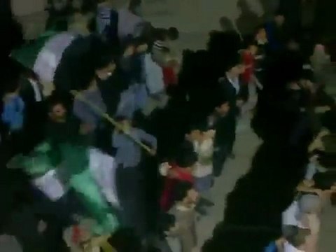 فري برس حماة المحتلة حي طريق حلب مظاهرة مسائية 2012 3 24