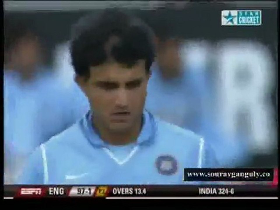 *300th ODI* Sourav Ganguly 2/26 vs England - 5th ODI - NatWest Series, 2007