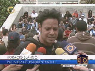 Sector de la música se reunió en la Plaza Los Palos Grandes para repudiar la violencia