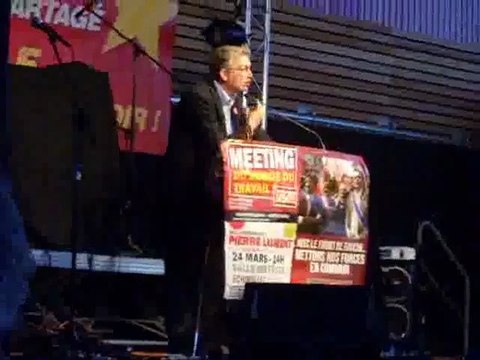 Pierre Laurent au meeting sur le monde du travail le 24 mars à Echirolles (38)