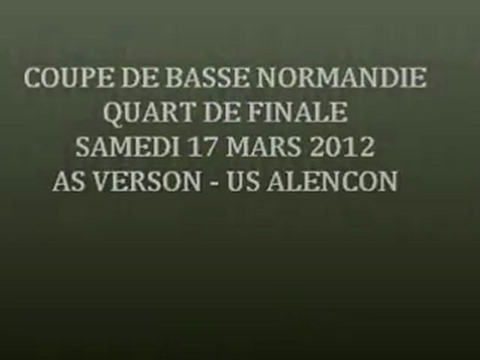 AS VERSON - US ALENCON - COUPE DE BASSE NORMANDIE U15