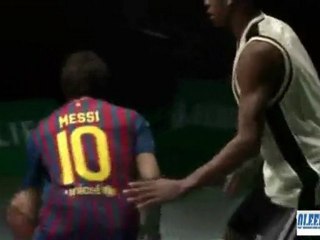 اعلان ميسي الجديد يلعب كرة السلة