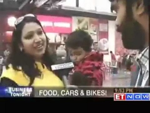 Food cars bikes attract crowd at Auto Expo 2012