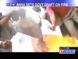 Lokpal Bill tabled in Lok Sabha Team Anna burns copies of draft