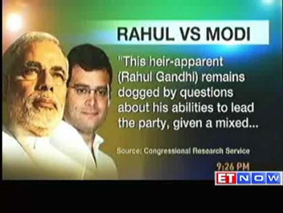 It's Narendra Modi vs Rahul for PM's post in 2014 polls: US report