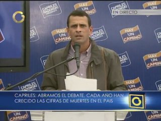Capriles: Mi primera tarea como Presidente será dar paz y tranquilidad