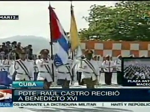 Presidente Raúl Castro recibe a Benedicto XVI