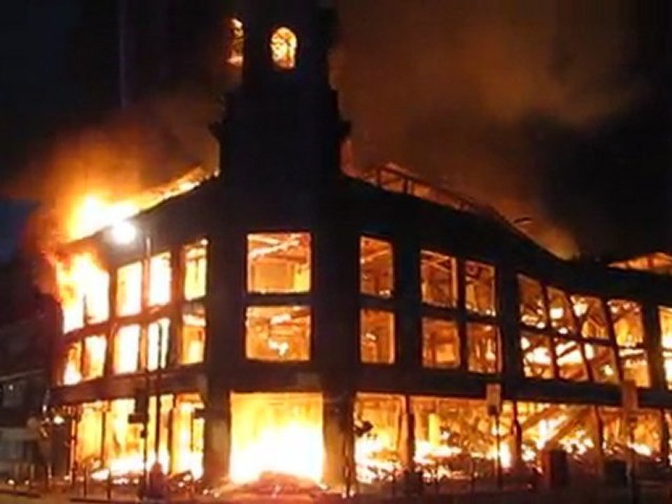 (1) Allied Carpets on fire - Tottenham Riots - August 7, 2011
