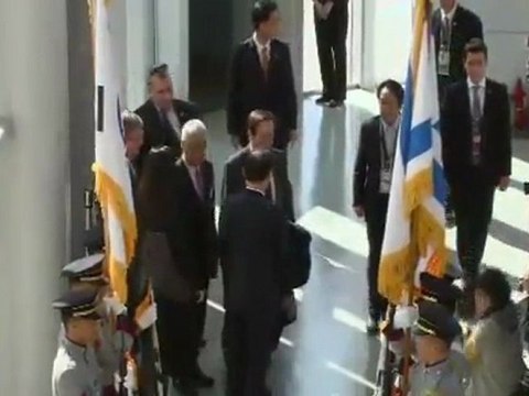 Greeting the Deputy Prime Minister of Israel Dan Meridor