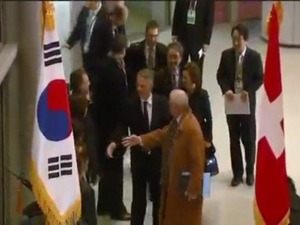 Greeting the Head of the Department of Home Affairs of Swiss Didier Burkhalter