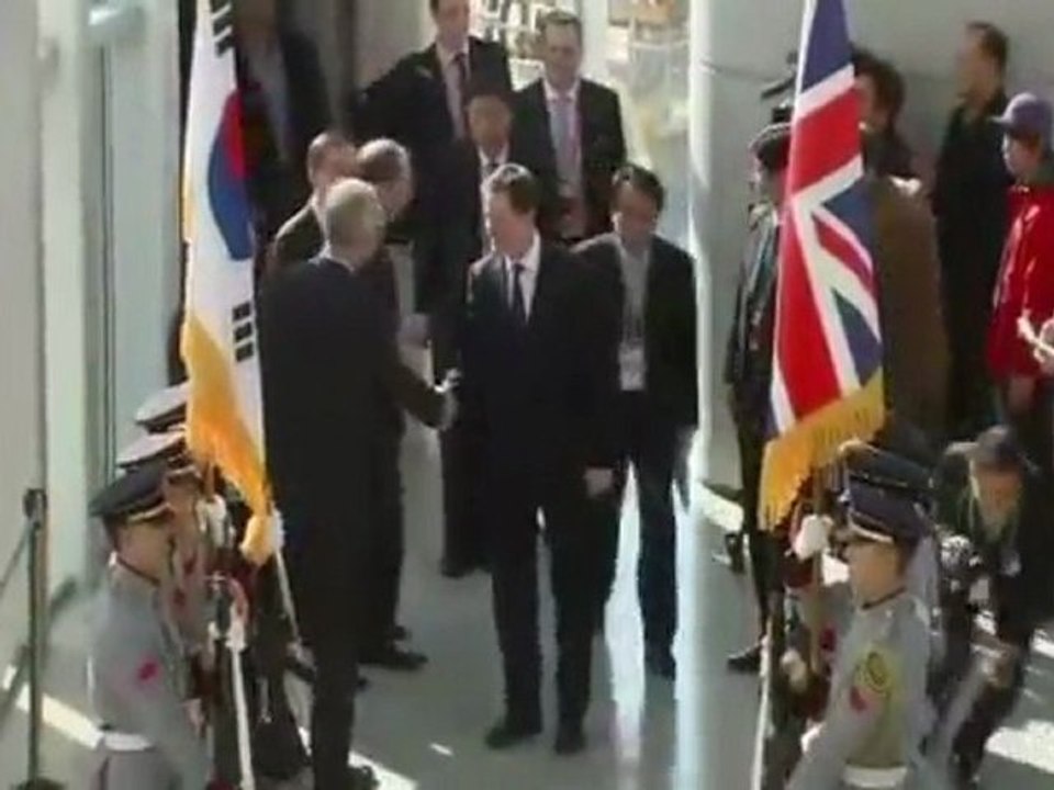 Greeting the Deputy Prime Minister of the United Kingdom Nick Clegg