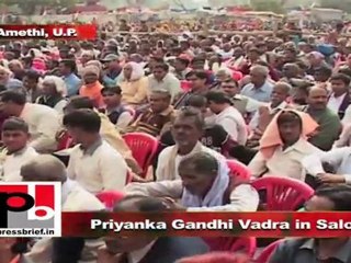 Priyanka Gandhi Vadra in Salon (Amethi) talks about corruption in UP