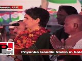 Priyanka Gandhi Vadra in Salon (Amethi) BSP Govt. obstructs Central projects