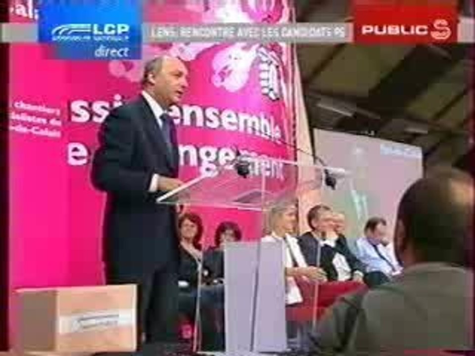 Discours de Laurent Fabius à Lens