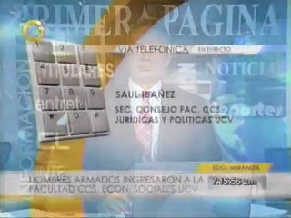Encapuchados toman Facultad de Faces de la UCV
