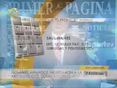 Encapuchados toman Facultad de Faces de la UCV