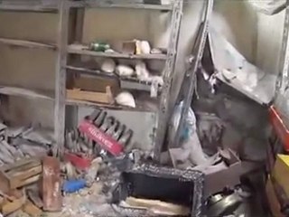 فري برس الخراب الذي خلفته إحدى قذائف الهاون