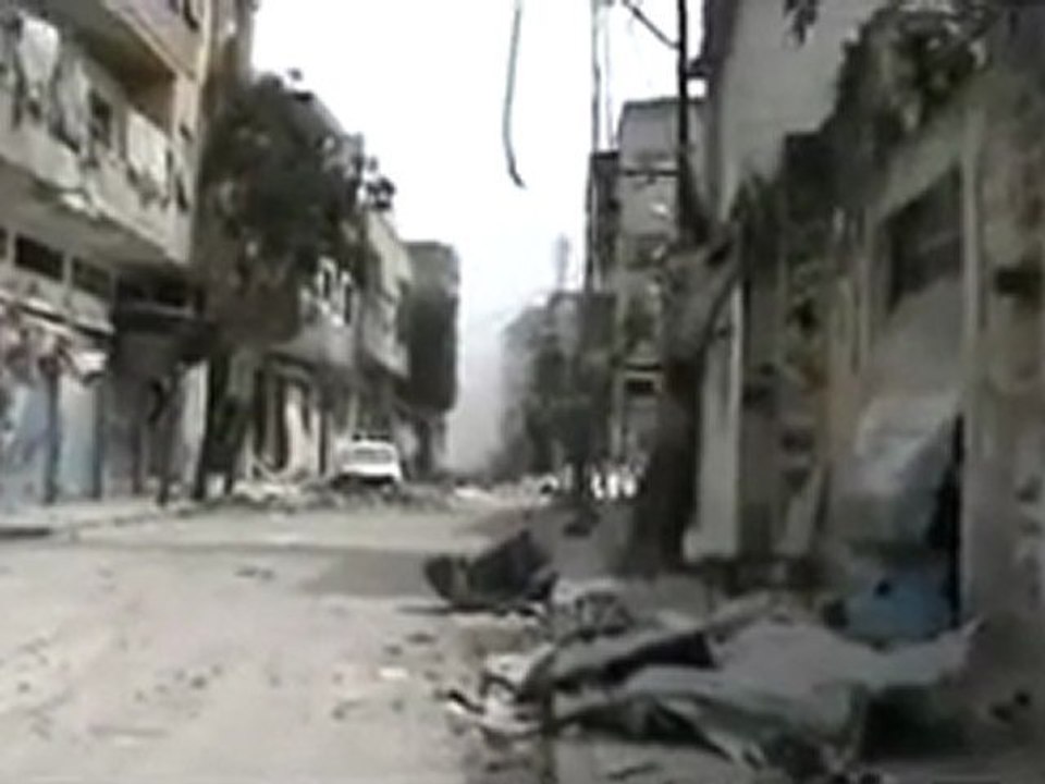 فري برس حمص القديمة باب الدريب قصف حي على المنازل26 3 2012