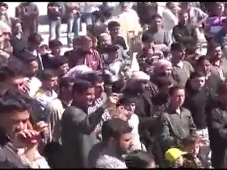 فري برس ادلب جرجناز مظاهرة يوم الاثنين نصرة للمدن المنكوبة 26 3 2012