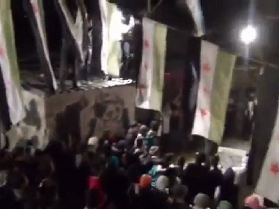 فري برس دمشق كفرسوسة مظاهرة مسائية حاشدة ذكرى جمعة العزة 25 3 2012