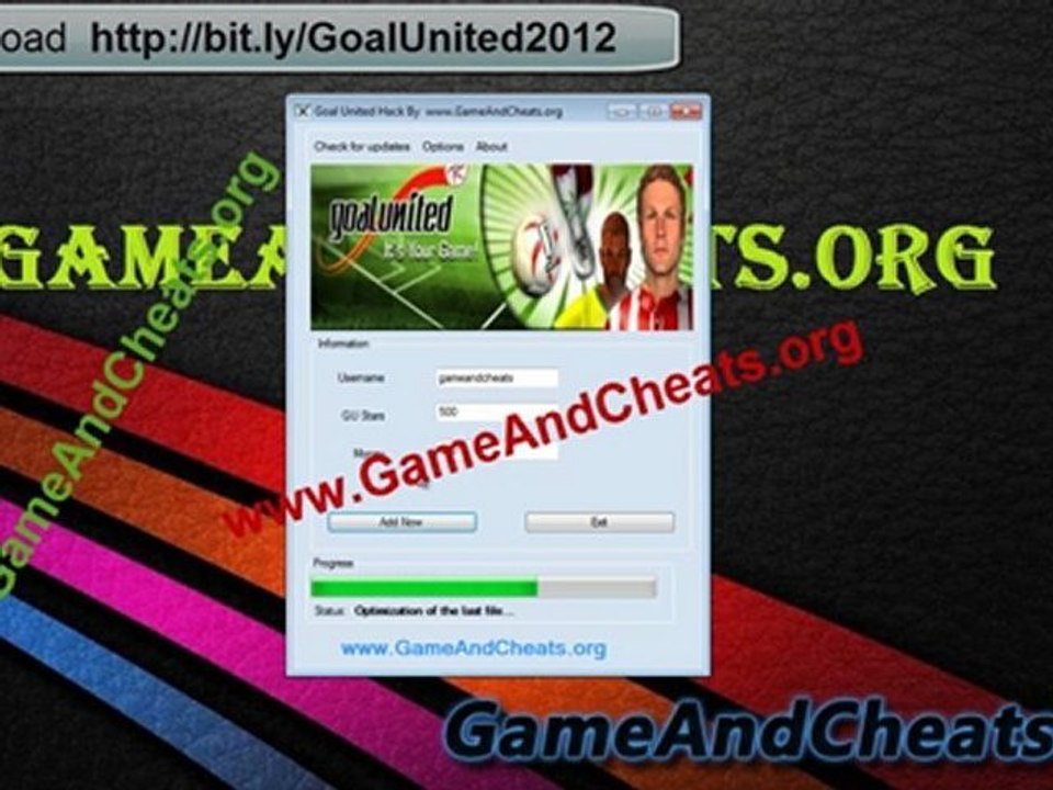How to cheat / hack Goal United 2012 for free