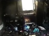 فري برس ريف حماه المحتلة مقابلة مع احد المتضررين من حرق المنازل في مدينة مورك 25 3 2012