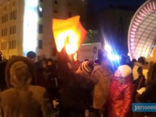 8 марта арт-моб в Кирове, Небесные фонарики