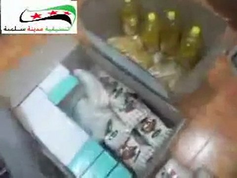 فري برس حمـاة المحتلة مساعدات أهالي سلمية لـ أهلنا في حمص