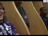 Les vestiaires de TFC - Auxerre, avec Adrien Regattin