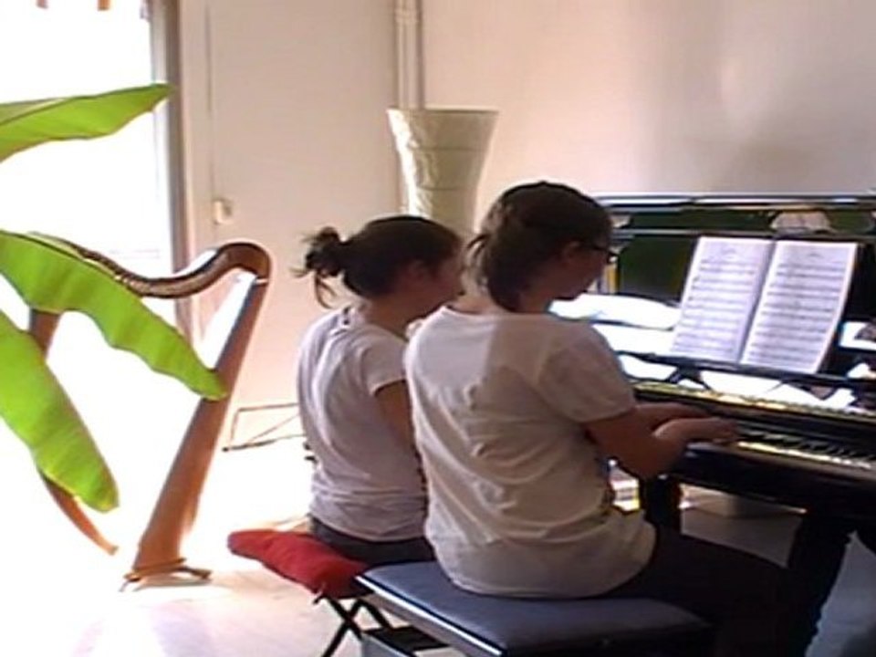 Sonate pour violon de BACH version 4 mains!