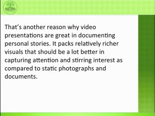 Personal History Video | The Essence Of A Personal History Video