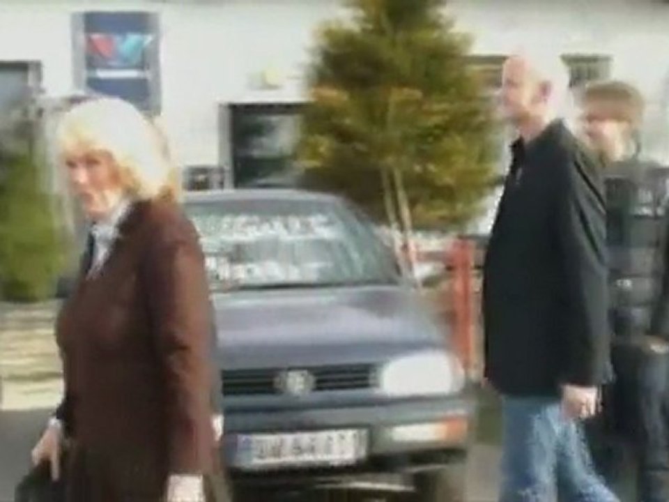 Camilla Parker-Bowles, the Duchess of Cornwall, visits the set of The Killing