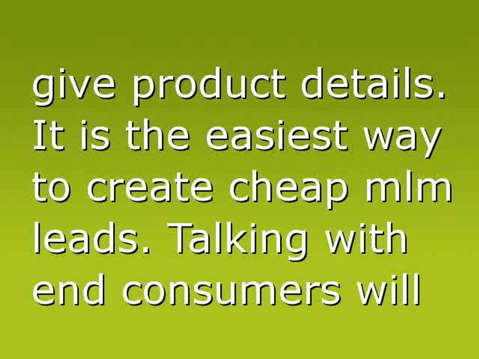 MLM Leads - Different Ways to Generate Prospective MLM Leads