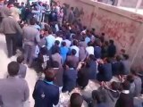 فري برس ريف دمشق داريا مظاهرات طلابية داخل المدرسة 27 3 2012  ج6