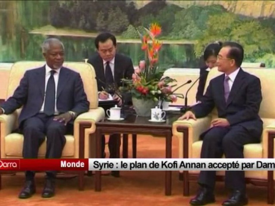 Syrie, le plan de Kofi Annan accepté par Damas