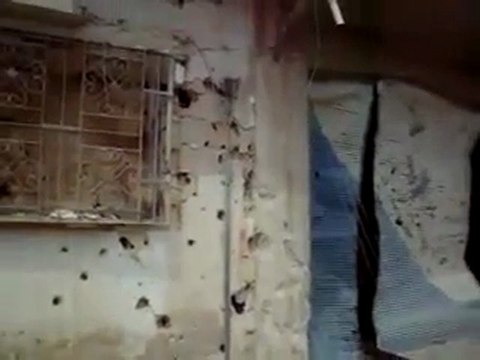 فري برس حمص القصير قصف في منطفة السوق و اصابة مدنيين 27 3 2012