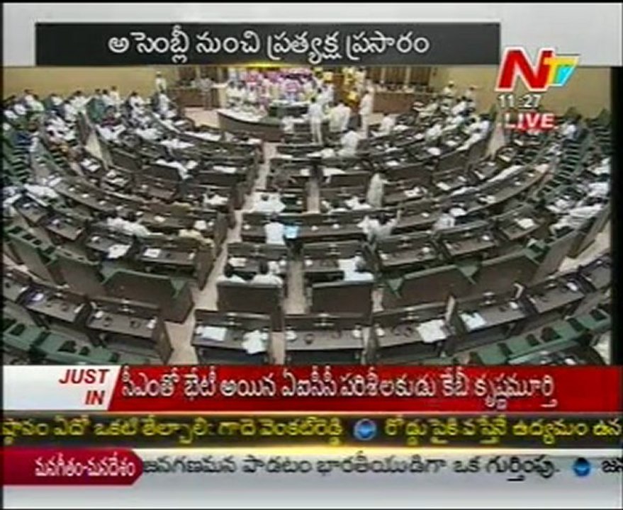 AP Assembly Sessions - Telangana MLAs Protests