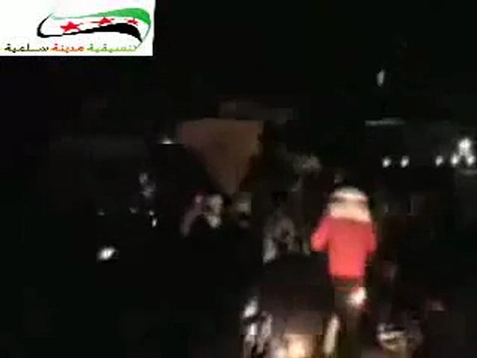 فري برس حماه المحتلة مدينة سلمية تظاهرة مسجد الحسين27 3 2012