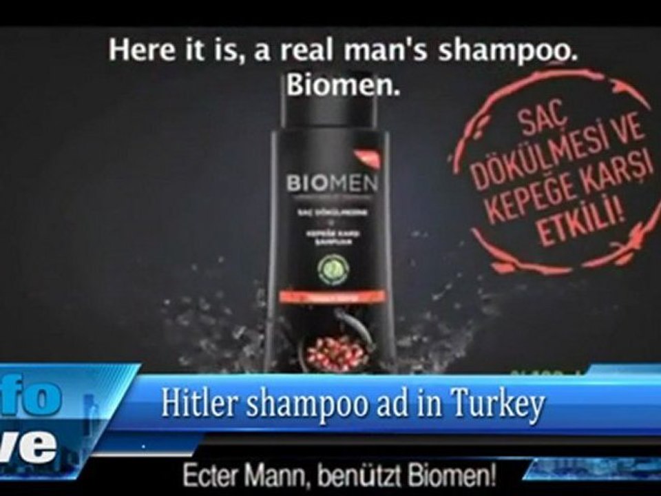 Hitler shampoo ad in Turkey