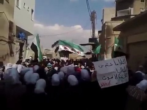 فري برس دمشق مظاهرة حي برزة الدمشقي 27 3 2012