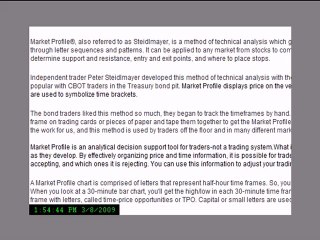 Профиль Рынка за пол-часа Часть 1