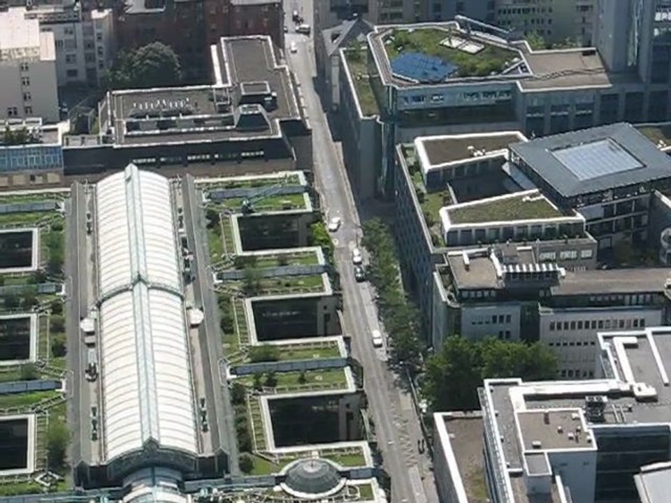 Francfort, Allemagne : vue aérienne toits de Francfort