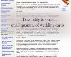 Unique wedding invitations