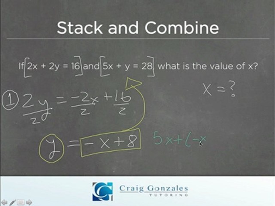 SAT Math: Simultaneous Equations