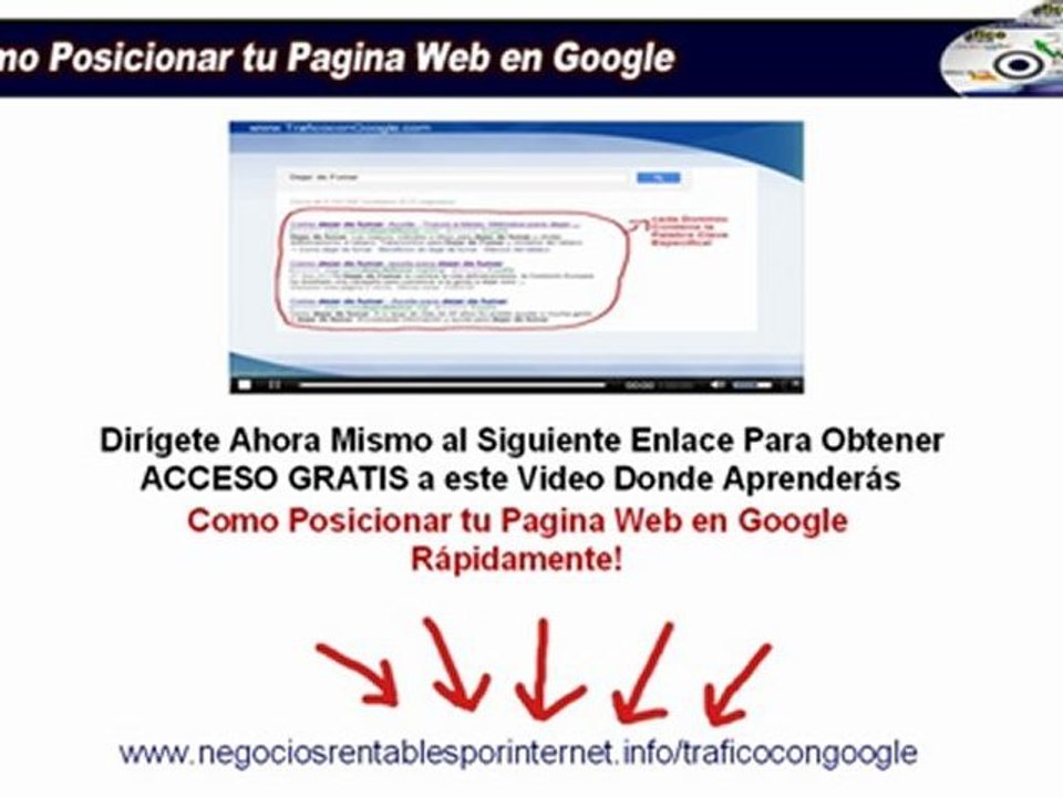 Video Gratis Como Posicionar tu Pagina Web
