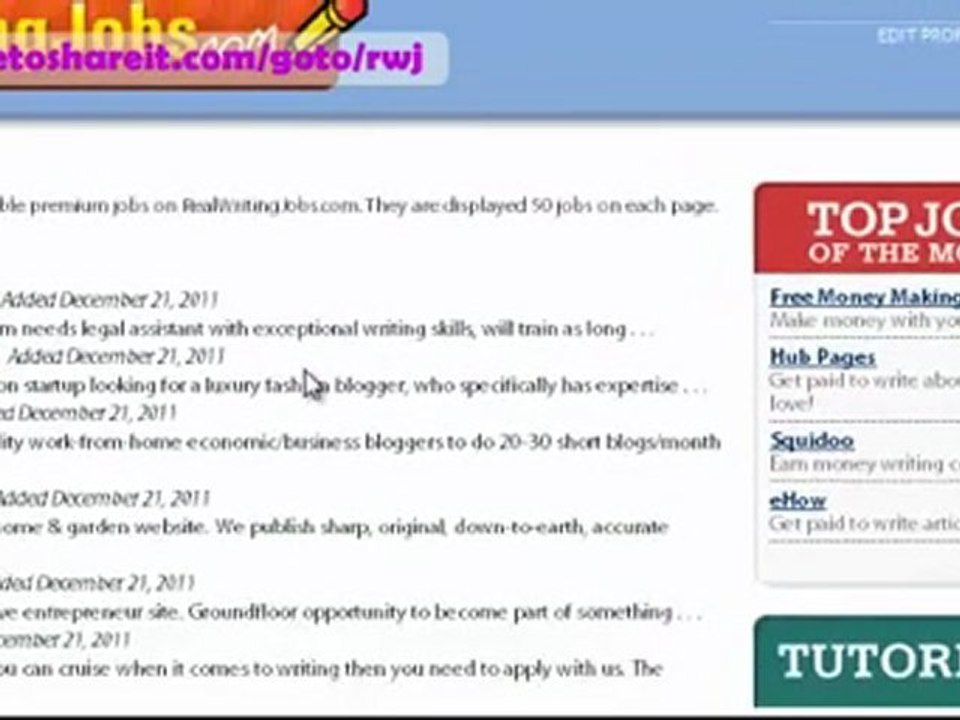 Real Writing Jobs - Earn money writing