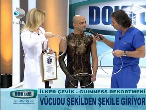 Lastik adam ilker çevik Doktorum programında Kanal D