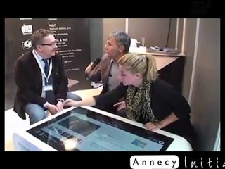 Gidéovision, Lauréat Annecy Initiative, présente sa table tactile au SIMODEC 2012